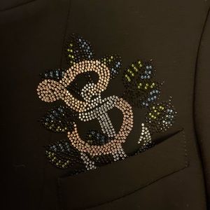 Sexy Zadig&Voltaire crystal embellished black blazer